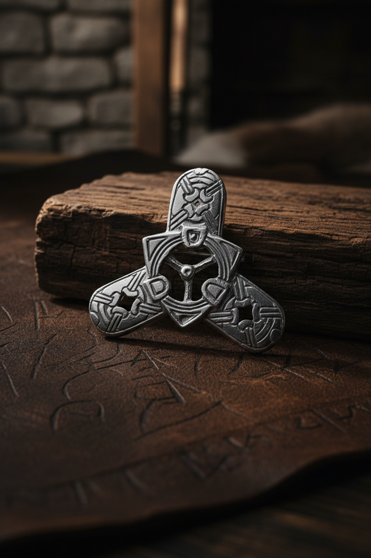 Trefoil brooch solid silver